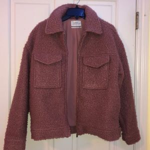 UO teddy trucker jacket
